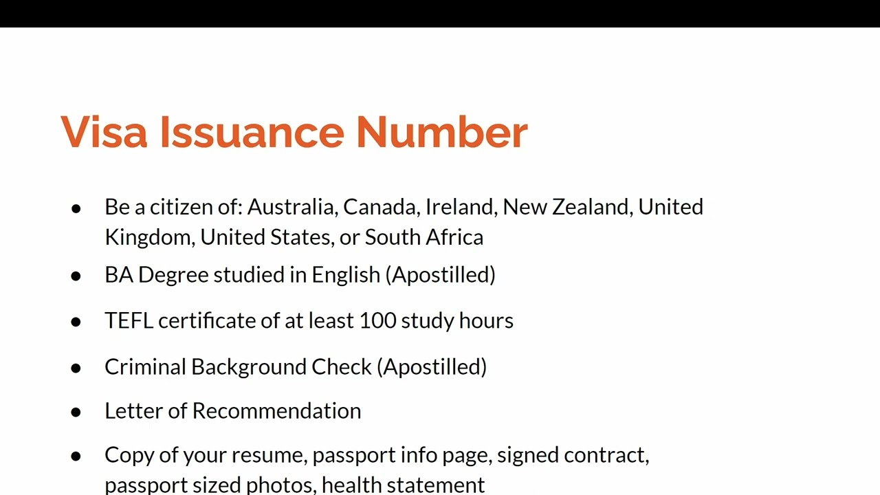 Korea Hagwon Visa Application Process - UK/Europe