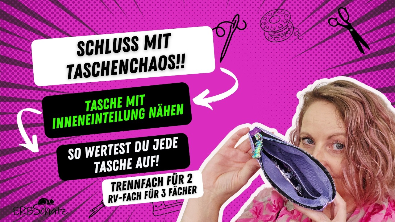 So nähst du ganz einfach eine Tasche mit mehreren Fächern
