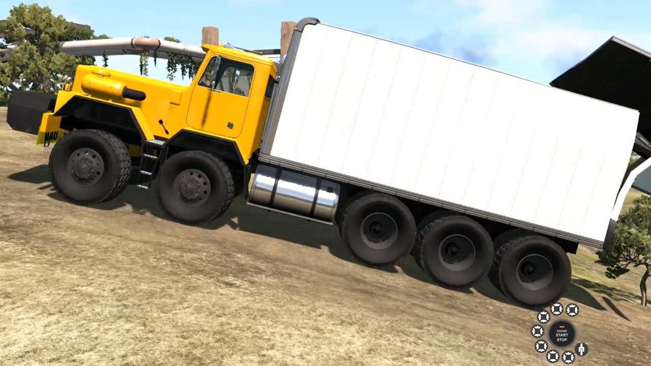 BeamNG Drive - 10x10 B Series Box Truck on the Industrial Site Map Part 1