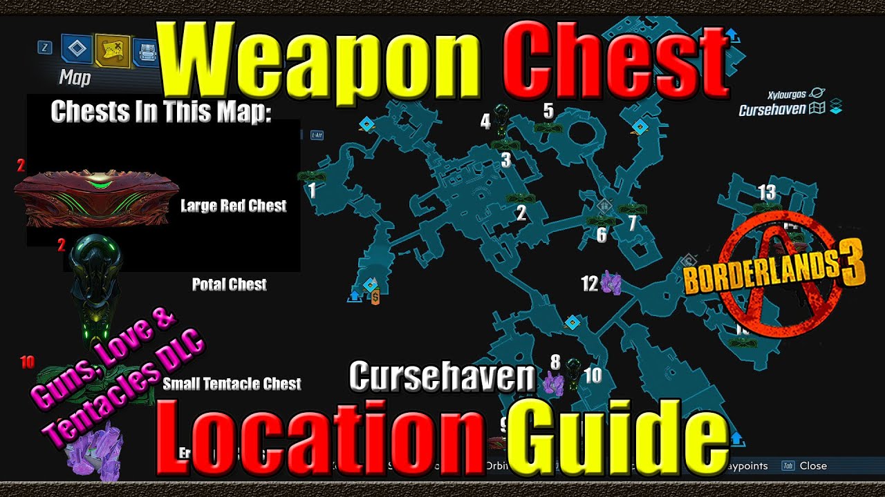 Borderlands 3 | Weapon Chest Location Guide | Cursehaven | Wedding DLC