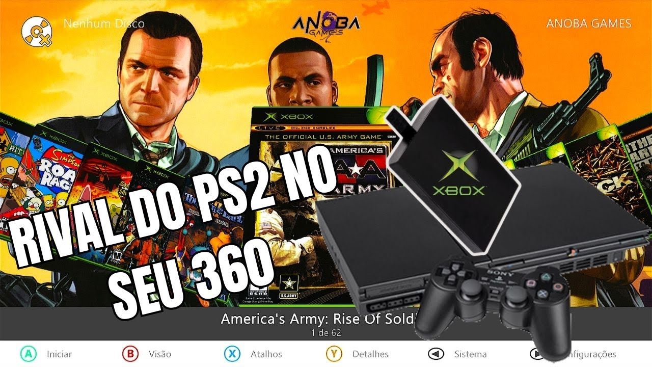 TRANSFORME SEU 360! 60 Jogos do Xbox Original (Rival do PS2) no HD de 500GB