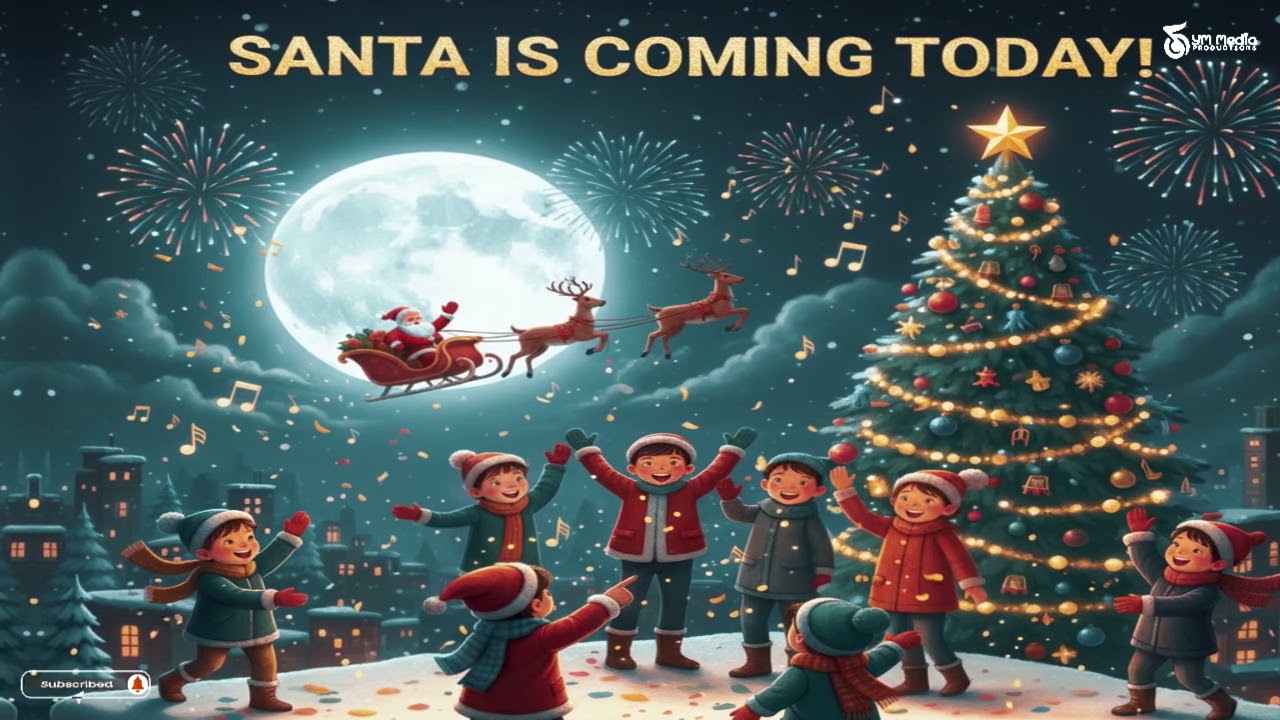 Santa Is Coming Today | Fun & Educational Kids Christmas Song | Holiday Joy for Children