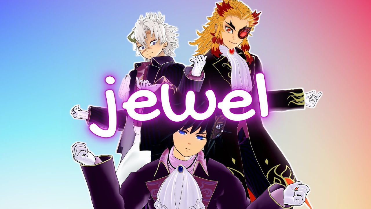 【鬼滅 MMD】jewel ★ 煉獄杏寿郎　不死川実弥　富岡義勇　ハロウィン　※二次創作
