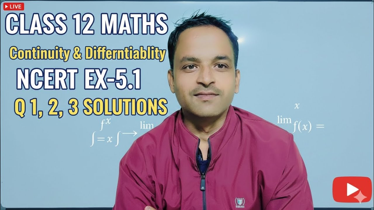 Continuity and differentiability class 12 ex-5.1 Q-1,2,3