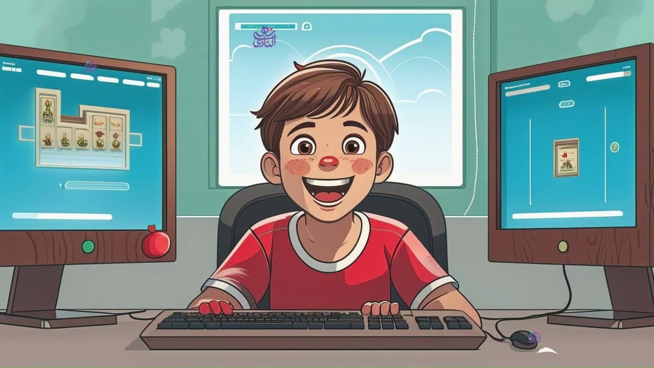 قصة (حسام والكمبيوتر) الصف (الثاني الابتدائي) المنهج الجديد 2025 - 2026 (الفصل الدراسي الأول)