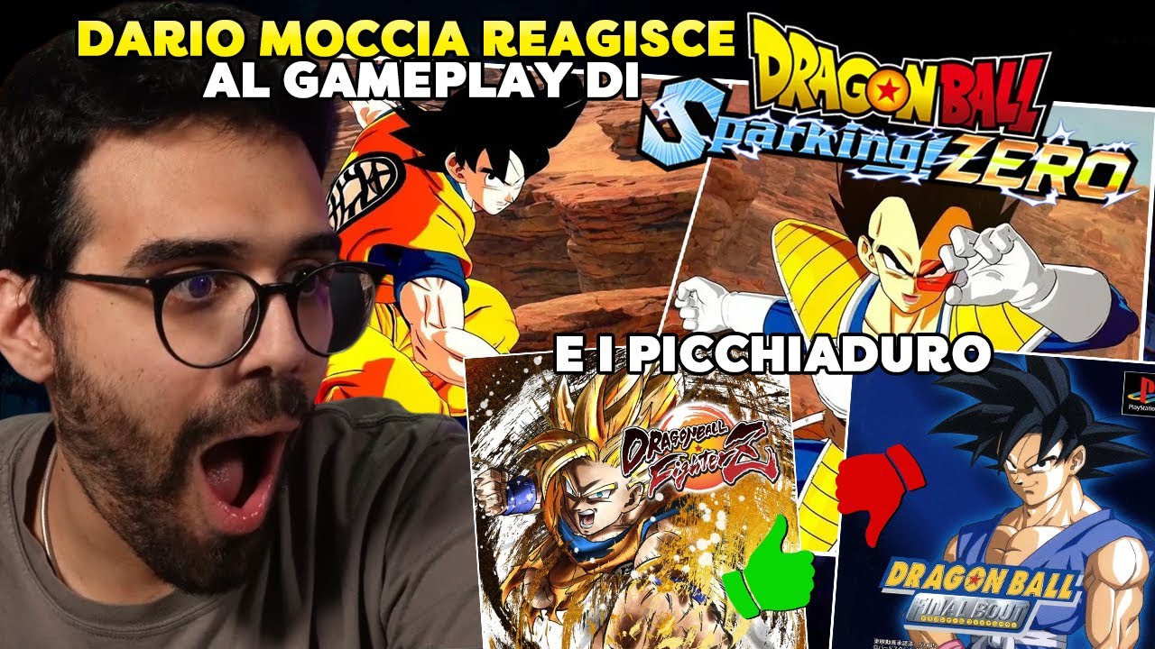 DARIO MOCCIA REAGISCE a DRAGONBALL SPARKING ZERO + CRITICHE DRAGONBALL FINAL BOUT e i PICCHIADURO