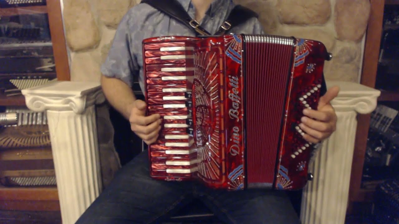 DINOSTUIIRDP - Red Diablo Dino Baffetti Studio II Piano Accordion LMM 34 72 $5999