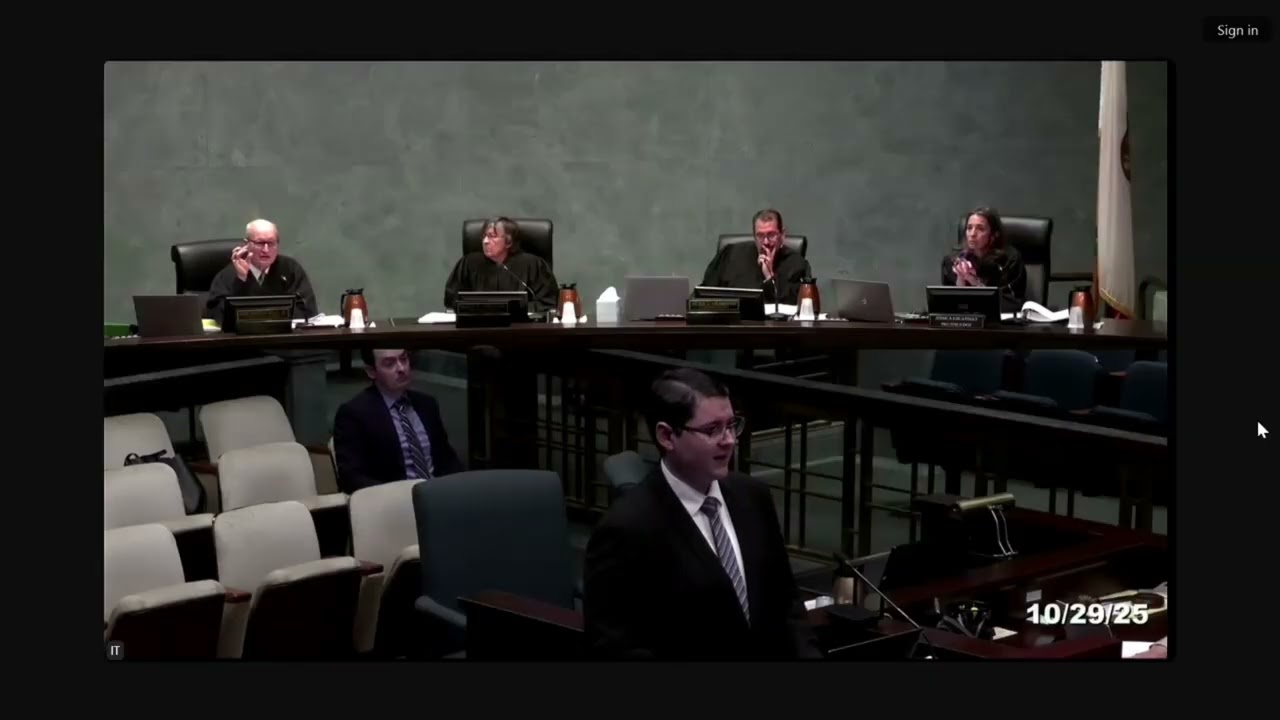 Appellate Oral Argument of Casey C. Daggett Before the California Second District Court of Appeal