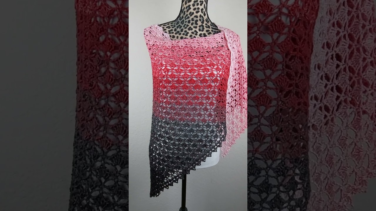 Women's Knitted Shawl or Wrap Color Shadow Rose 🌹 