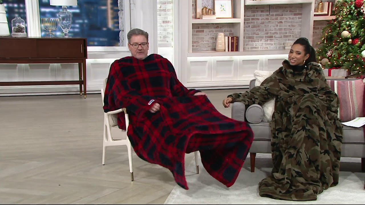 Slanket with Pocket Pouch: The Blanket with Sleeves on QVC