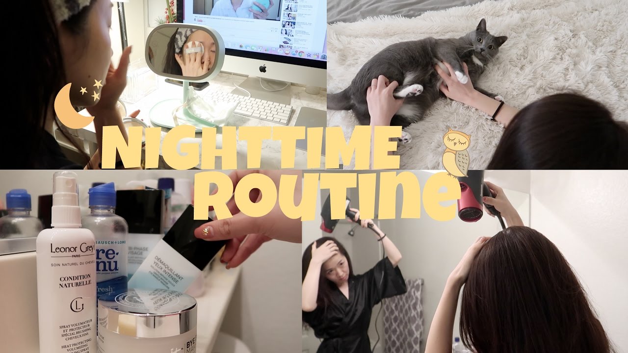 NIGHTTIME ROUTINE | 女生睡前要做的一千零一件事！（混油皮晚间护肤步骤）