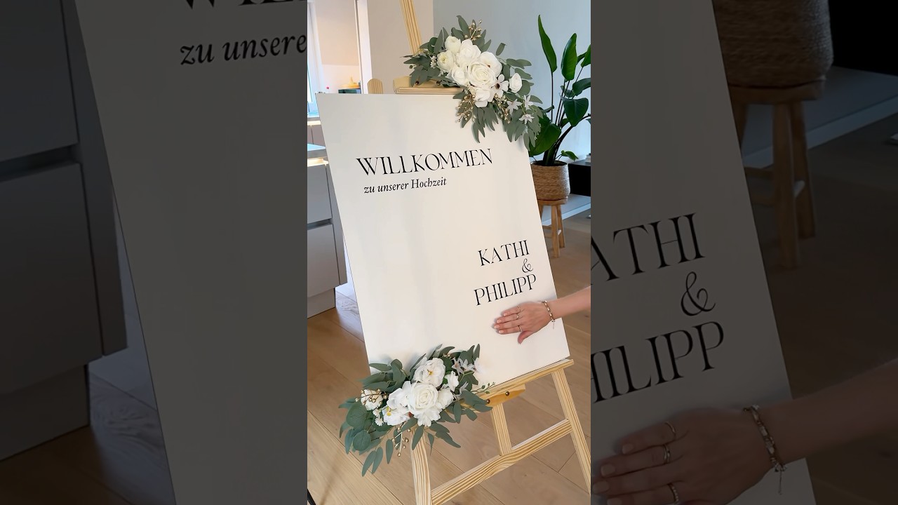 Hochzeit Willkommensschild DIY