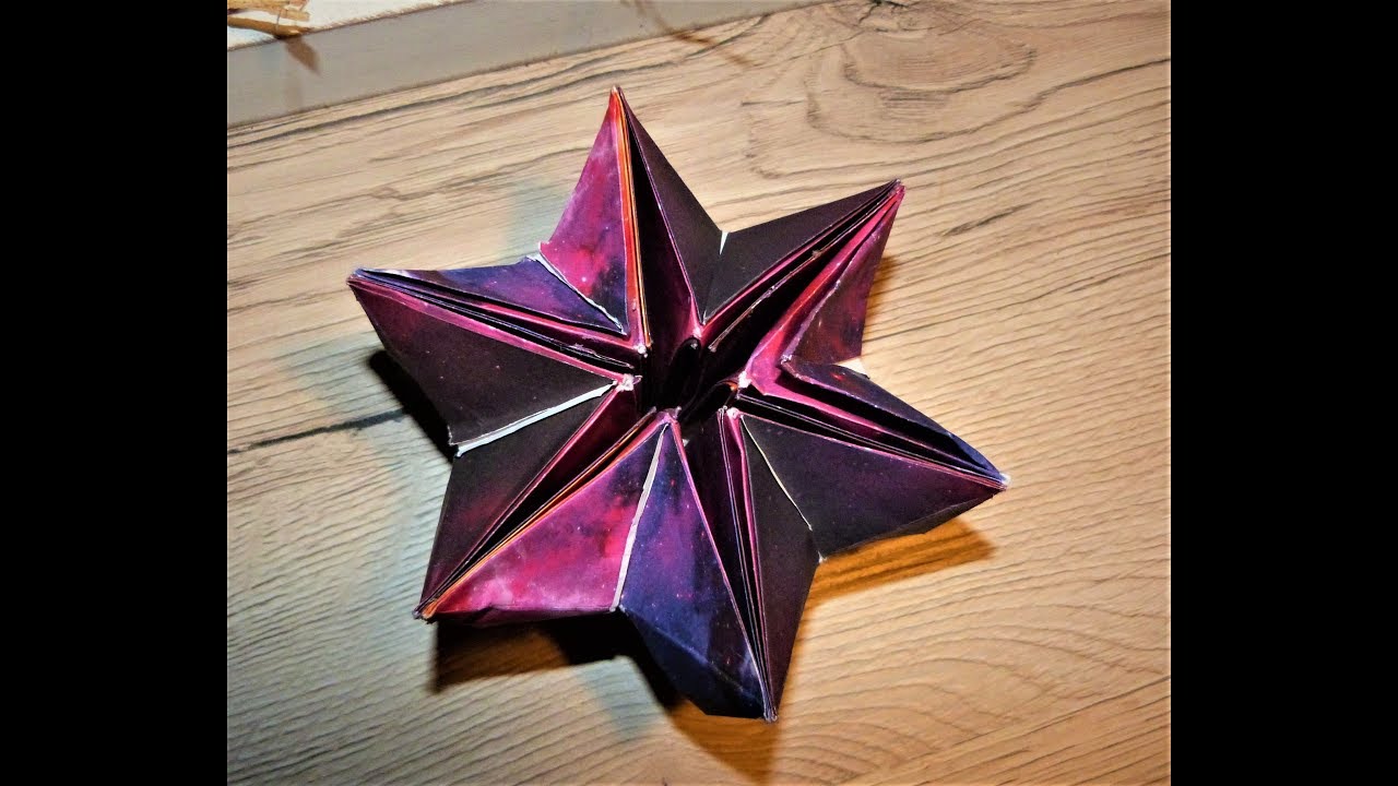 Magischer Origami Stern Galaxy
