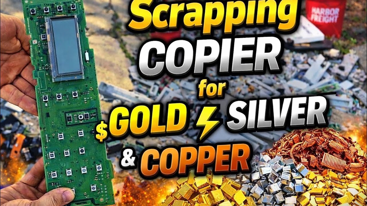 Scrapping A Broken Xerox Copier for Gold Silver and Copper
