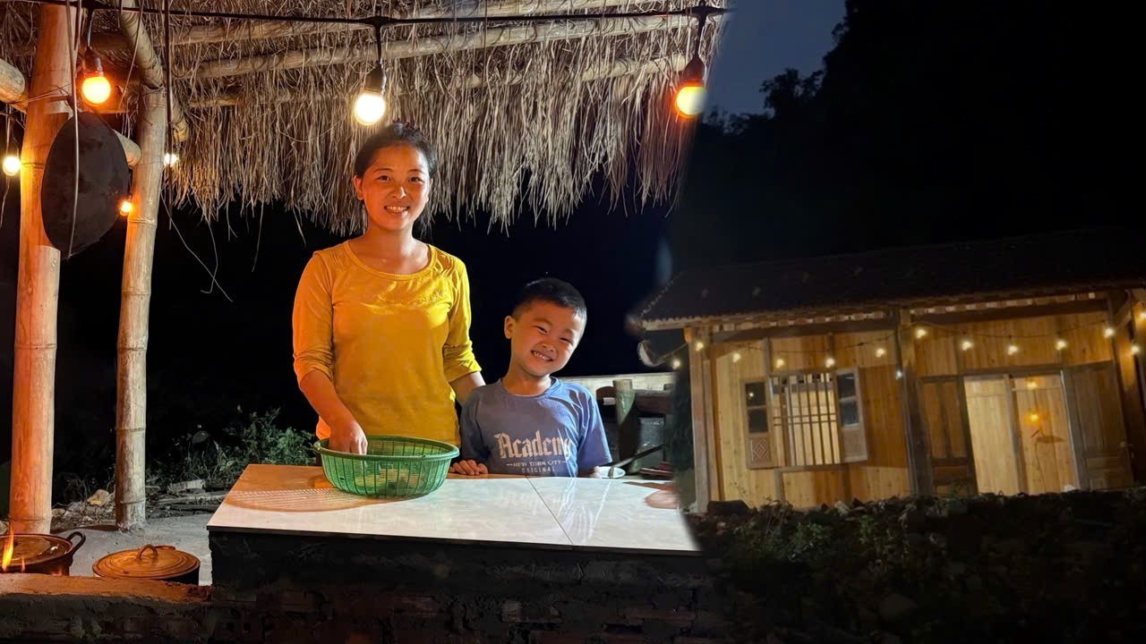 The single mother couldn't hide her happiness when her dream kitchen was finally completed &ndash; the ..