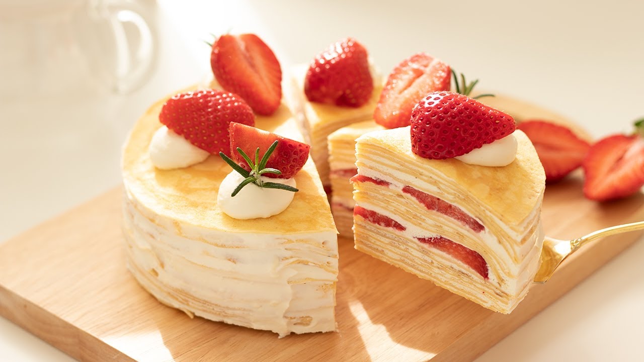 Клубничный креп Без духовки ｜HidaMari Cooking