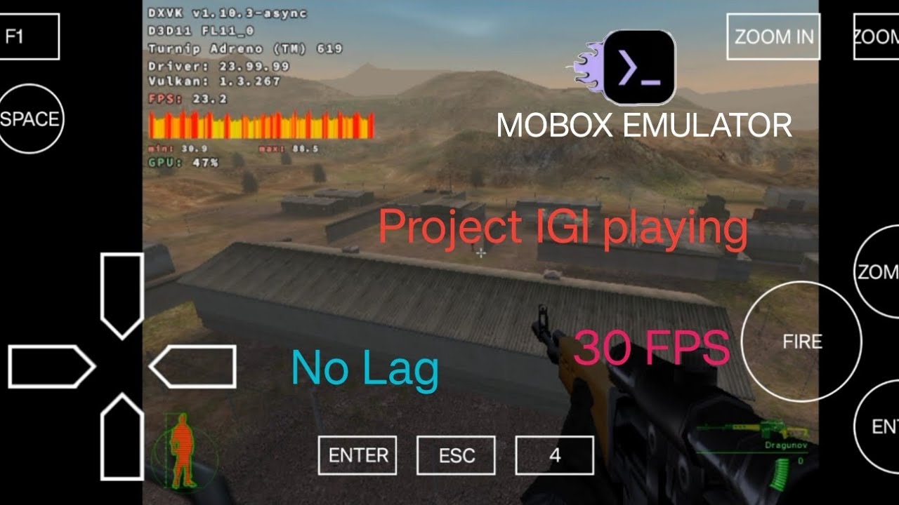 Project IGI Playing Android No Lag Full Lag Fix 30 fps/30 fps MOBOX Winlator Full game