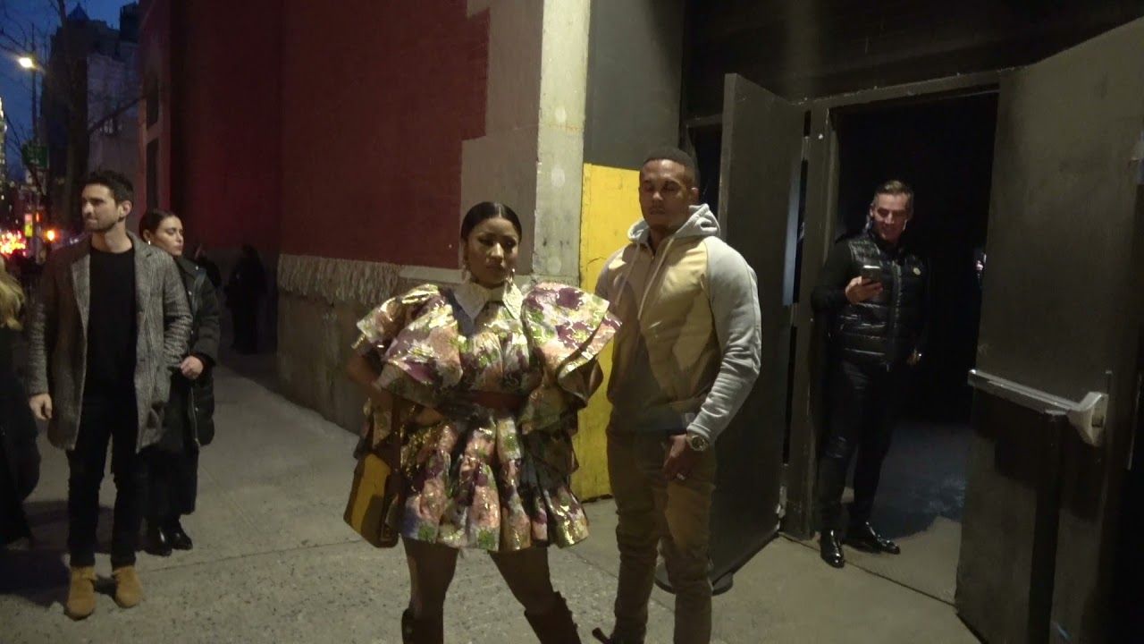 Nicki Minaj and Kenneth Petty attend a Marc Jacob NYFW at the Park Ave Armory in Manhattan