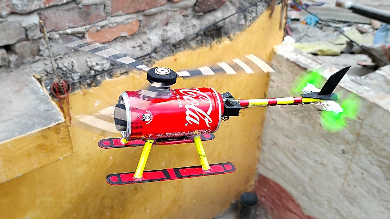 Diy helicopter remote controlled soda can helicopter how to make at home #toyhelicopter