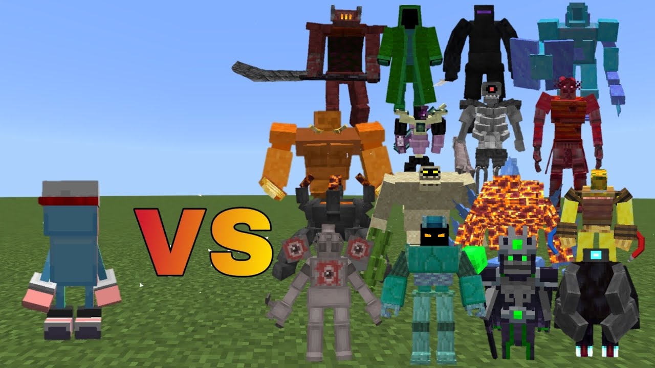 Defender vs World of Bosses - Minecraft Mob Battle