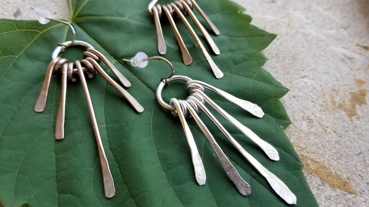 Paddle earrings full length