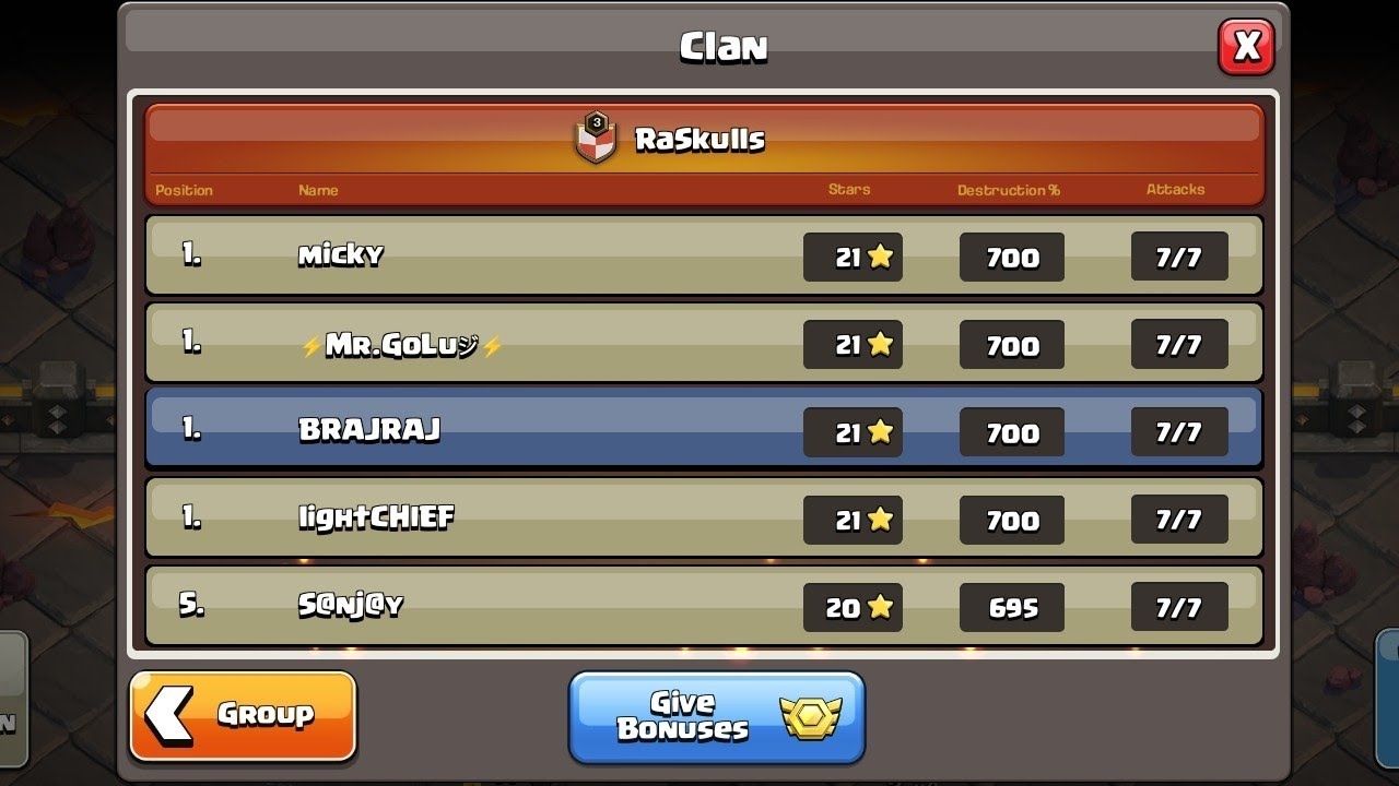 CHAMPION 2 CWL I PERFECT 21 STARS TH17 DEC I RC SPEAR+FIREBALL+GIANT ARROW I DESTROY TOXIC CORES