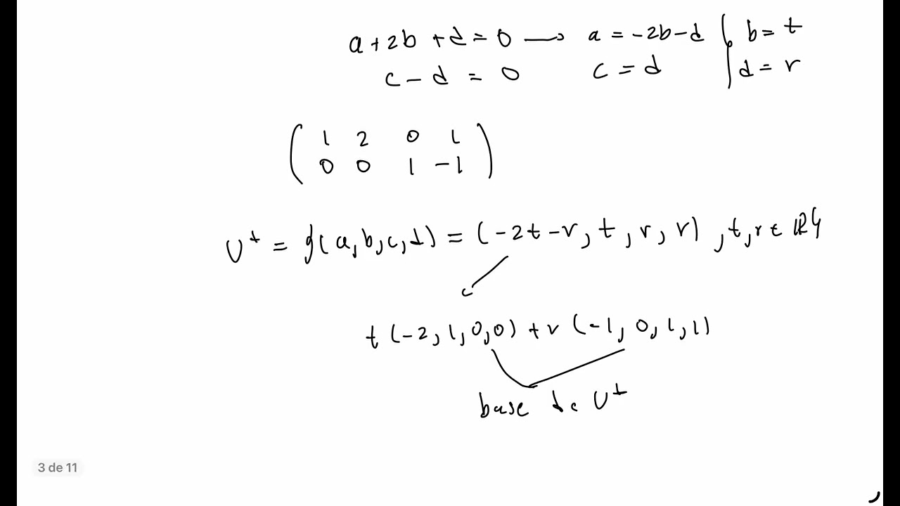 Solución del tercer parcial de Álgebra Lineal IC-2025 Reposición
