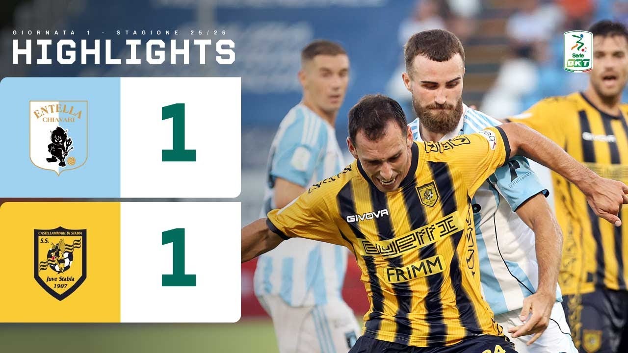 Virtus Entella-Juve Stabia 1-1 | Termina in pareggio al Sannazzari  | HIGHLIGHTS Serie BKT