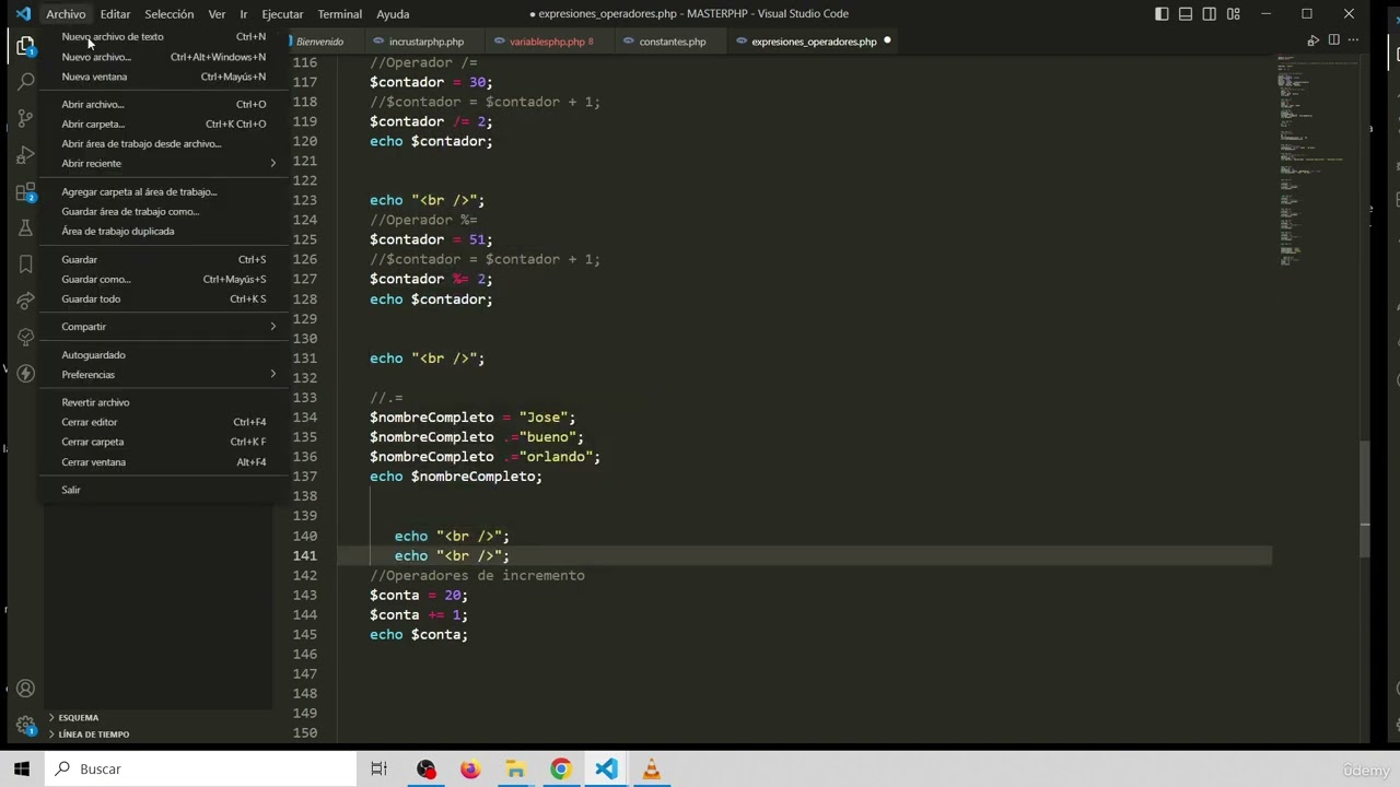 Master en PHP desde Cero | M1. 08 - Expresiones y operadores p3