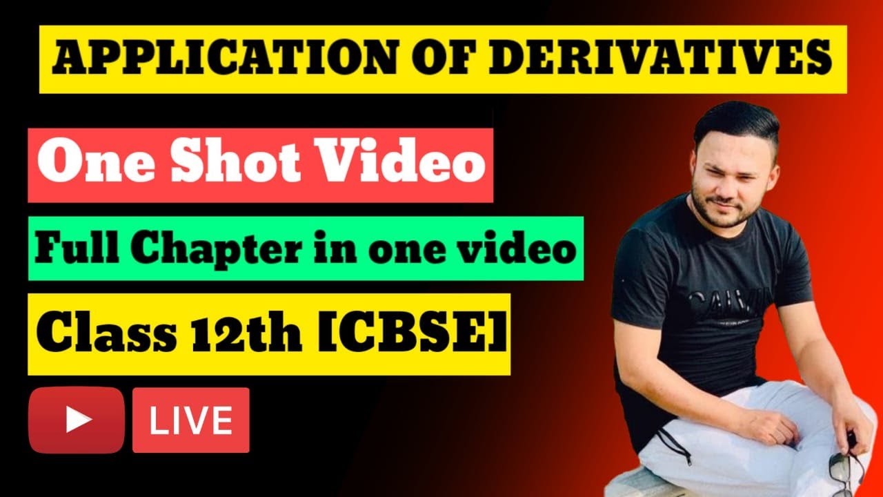One SHORT Video  Class 12 Application Of Derivatives Maths term1