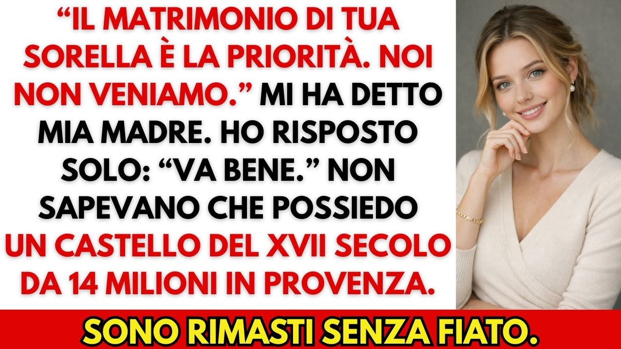 I miei genitori hanno scelto mia sorella — così mi sono sposata nel mio castello da 14 milioni.