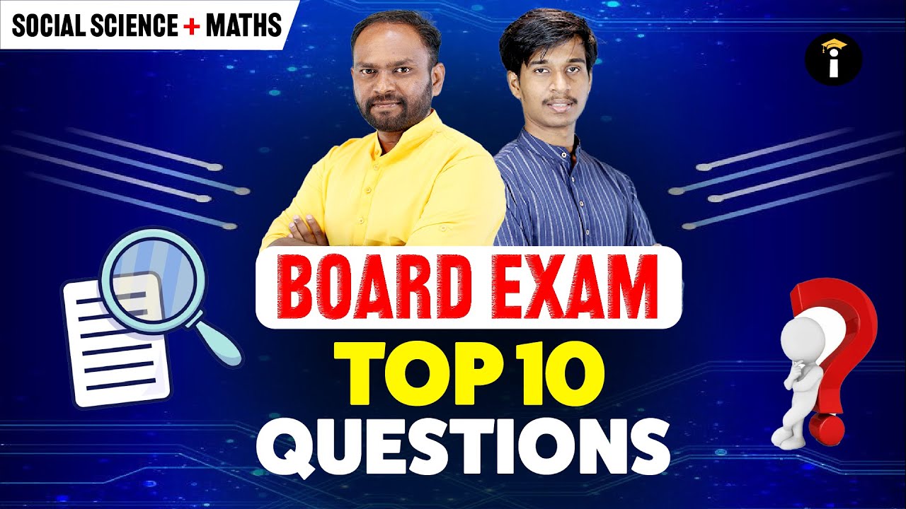 Top 10 Must-Answer Questions for SSLC | Maths + Social Science ✨
