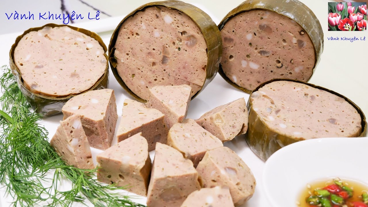 CHẢ LỤA BÒ / GIÒ BÒ - Bí quyết làm Giò Chả dai giòn, Cách Gói Giò Lụa, Chả Lụa, Chả Bò, Vanh Khuyen