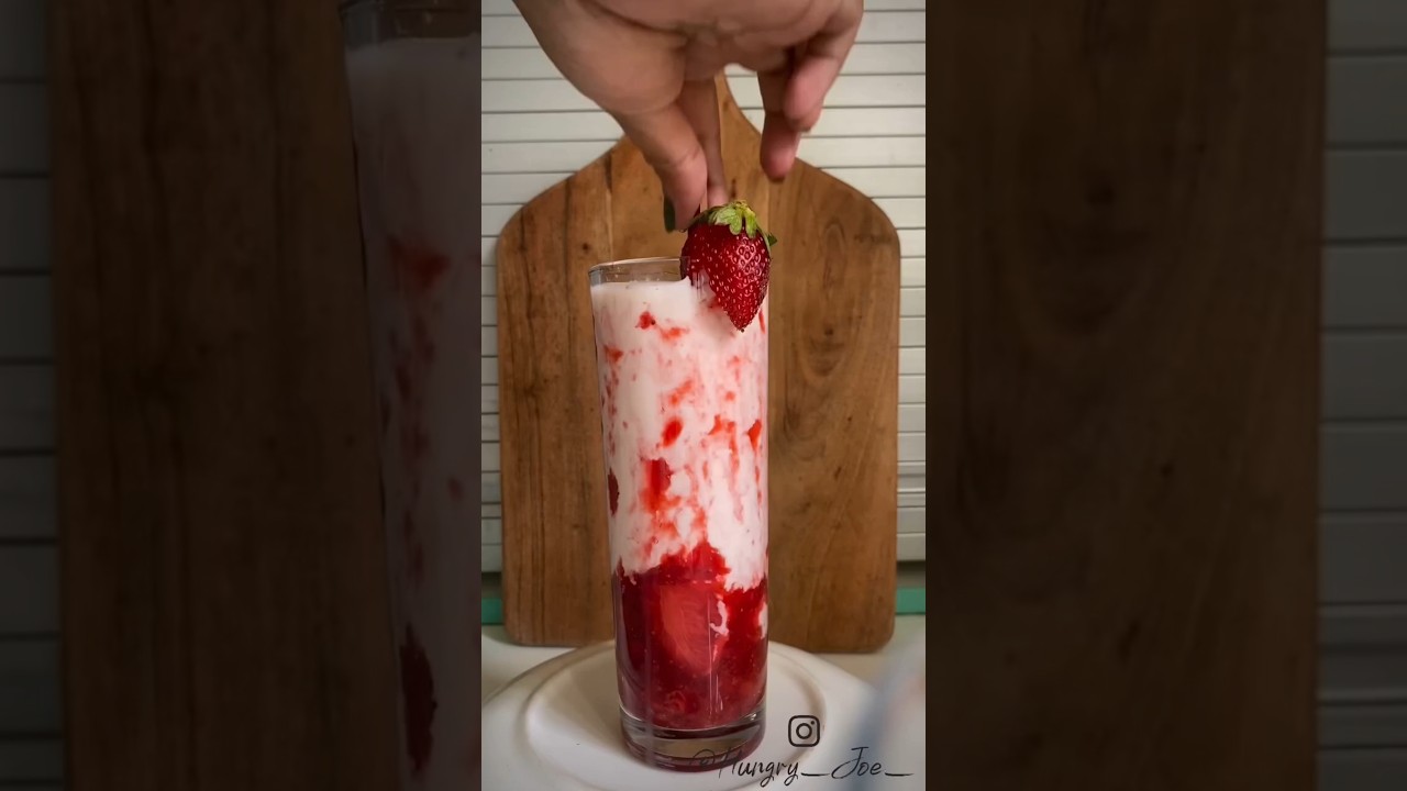 കൊറിയൻ സ്ട്രോബെറി മിൽക്ക് #KoreanStrawberryMilk #strawberrymilk #strawberry #homemade #recipe #Food