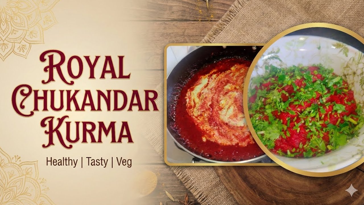 Royal Chukandar Kurma Recipe 😍 | Healthy Beetroot Curry | Easy Veg Recipe