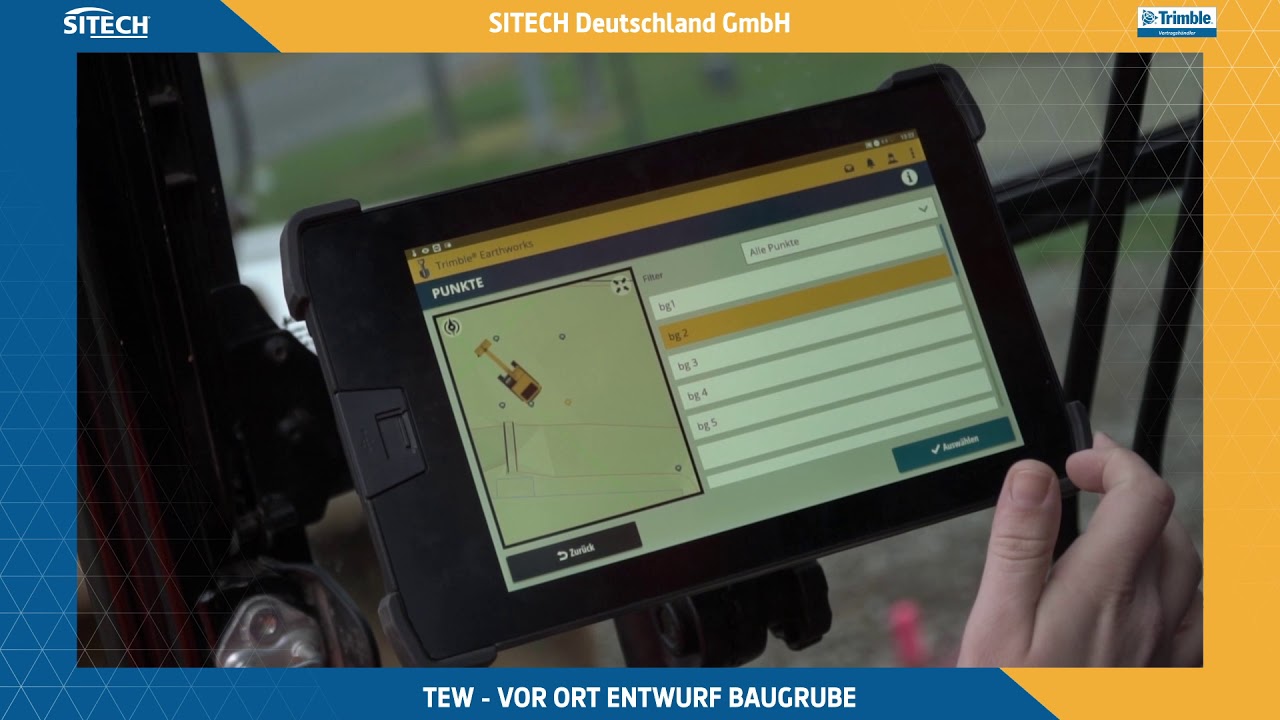 Erstellung einer Baugrube mit Trimble Earthworks