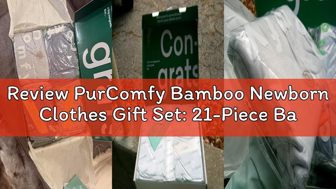 Review PurComfy Bamboo Newborn Clothes Gift Set: 21-Piece Baby Boy Layette Set, Infant Clothes Essen