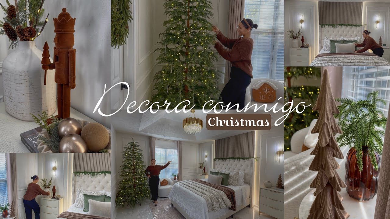 ✨TRANFORMACION DE MI HABITACI&Oacute;N NAVIDAD| Contempor&aacute;nea Moderno| Decoraci&oacute;n SUTIL🌲