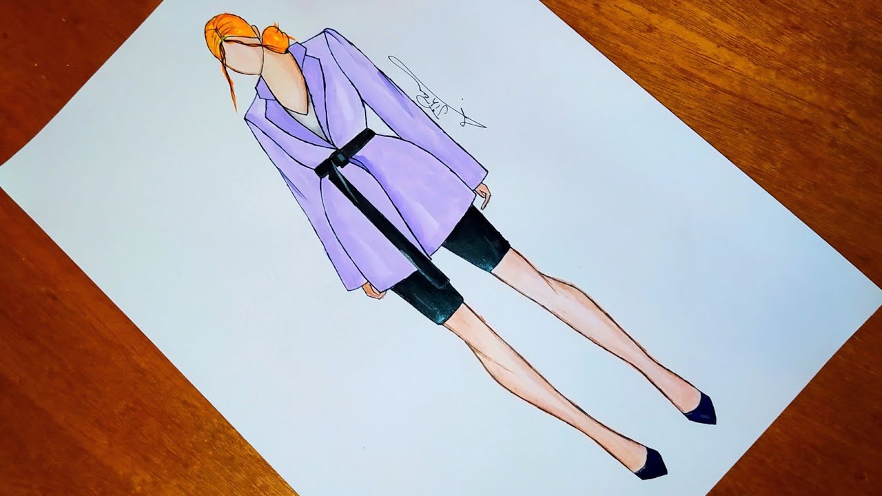 تعلم رسم ازياء كاجوال سهلة 12 | Dessin de mode