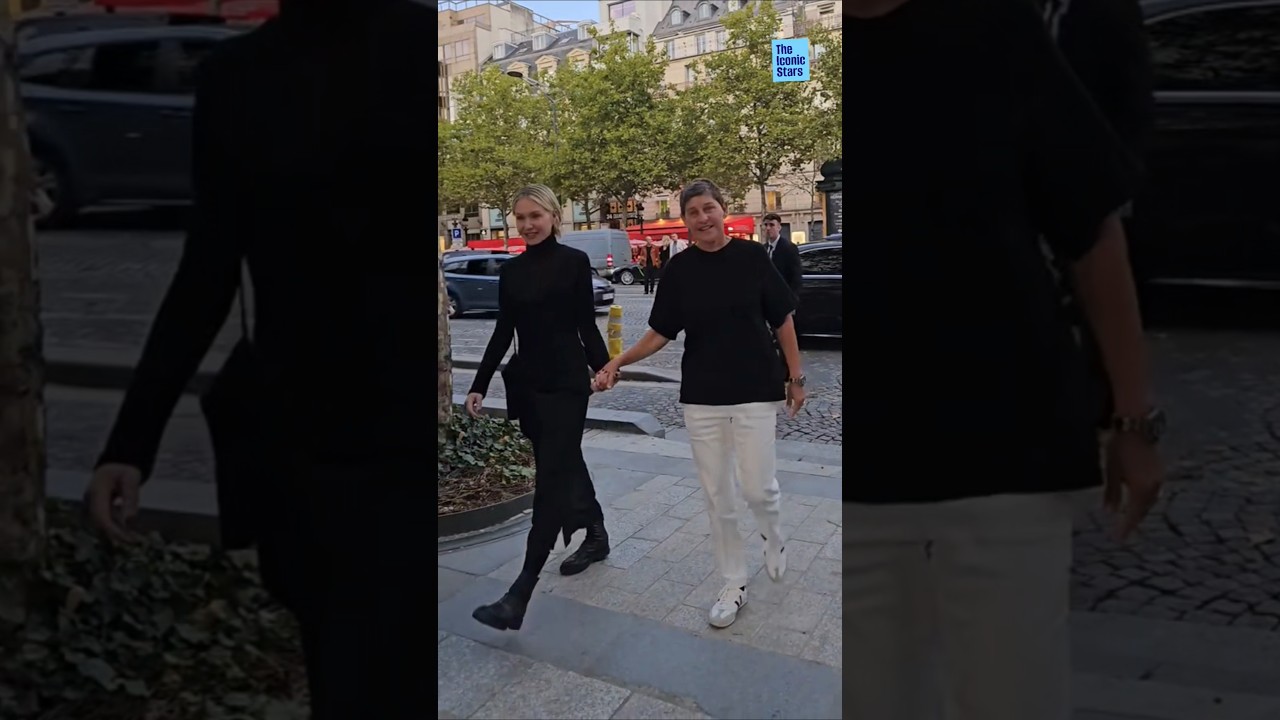 Ellen DeGeneres with his wife Portia de Rossi in Paris ✨&hearts;️ #ellendegeneres #portiaderossi