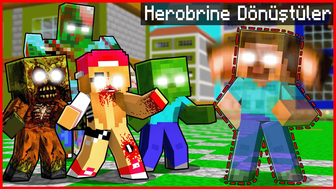 ZOMBİ ÇETESİ HEROBRİNE'A DÖNÜŞTÜ! 😱 - Minecraft