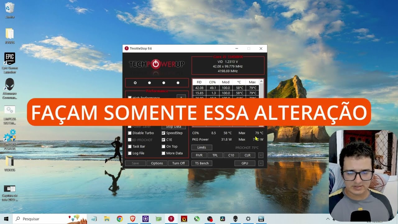 PROCHOT OffSet, modo personalizado, driver GPU | TGP 30W | DELL G15 5530 (2023)