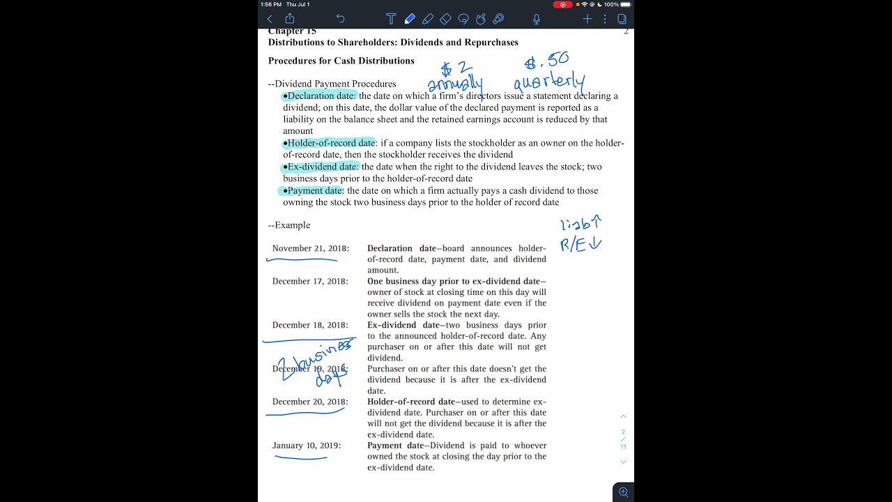 CH 15 #2 Dividend Payment Procedures