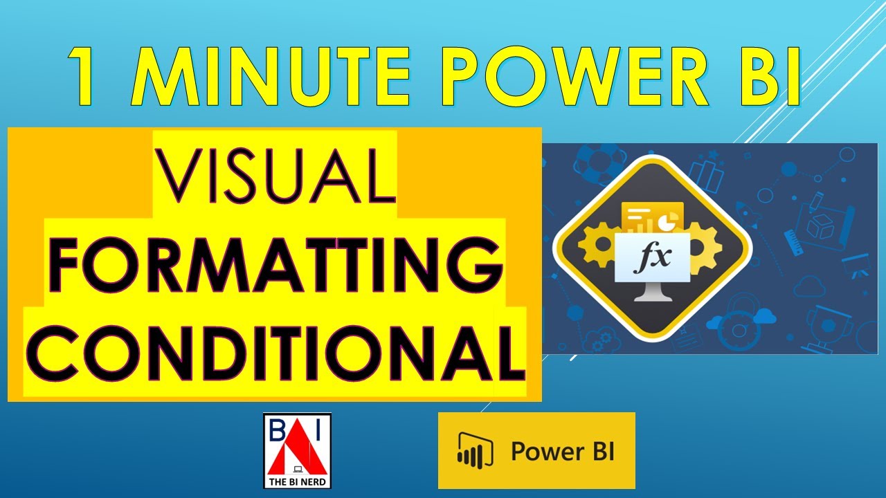 Background Conditional Formatting Power BI QUICK and EASY in 1 Minute