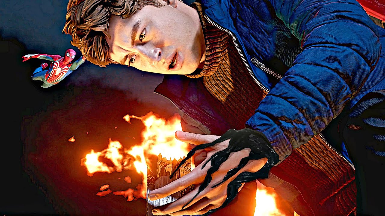 Spider-Man 2 Harry Discovers He Has Venom Power Scene 2023 (PS5) 4K 60FPS