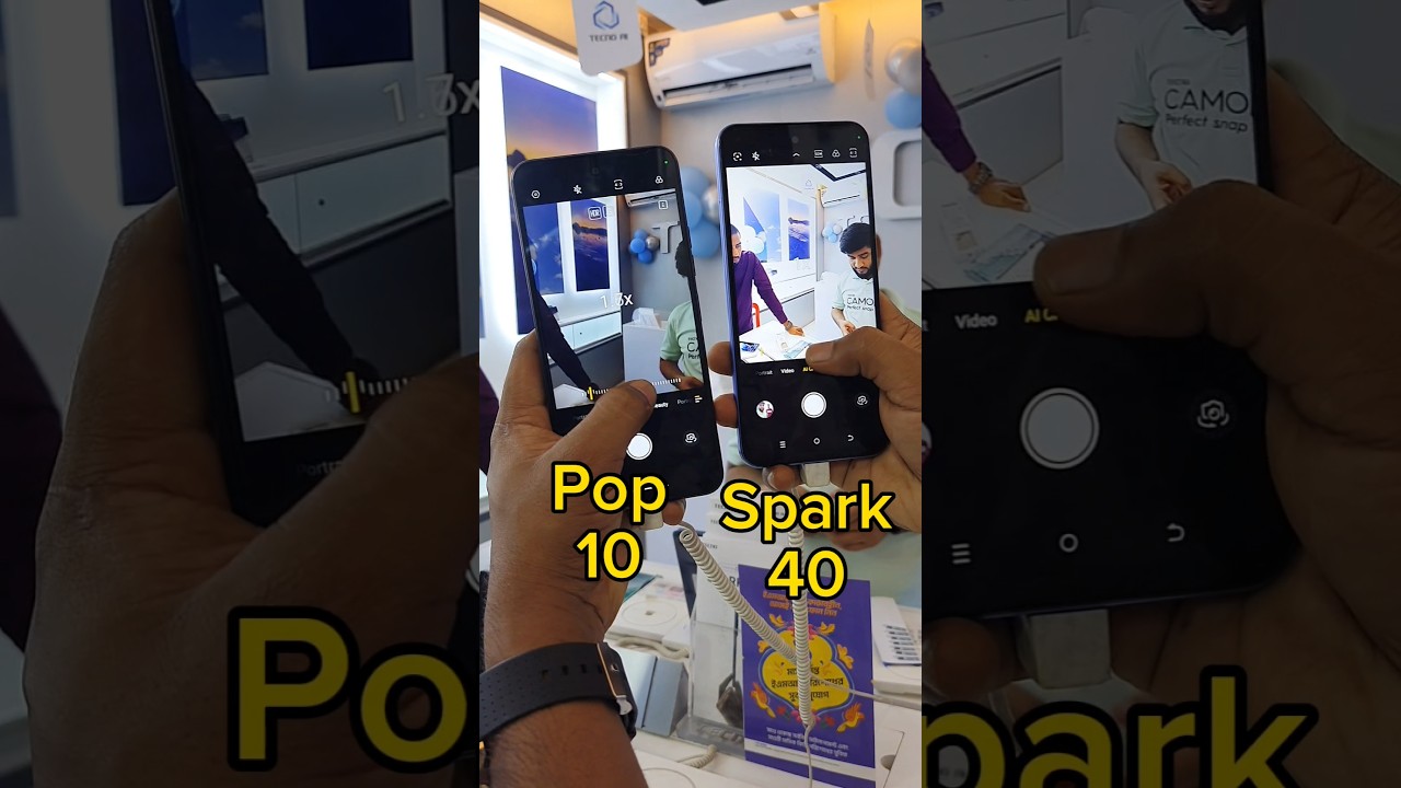 Tecno Pop 10 Vs Tecno Spark 40 Wide Camera Test Results