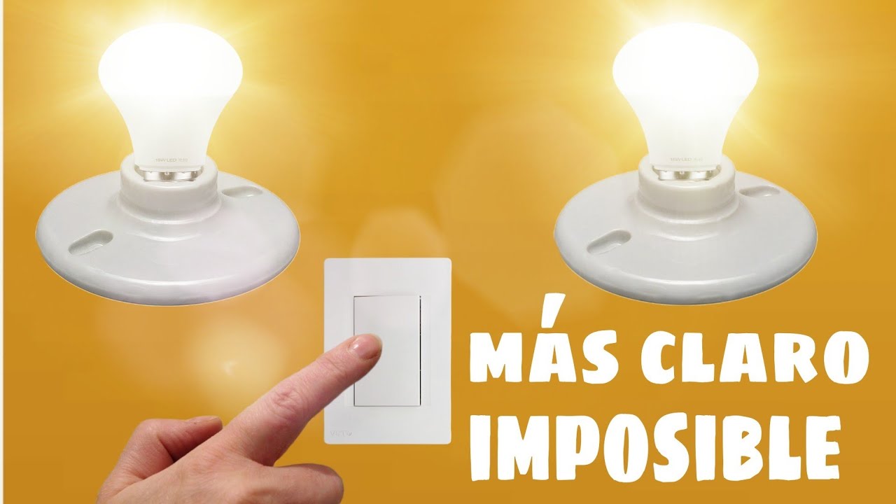 C&oacute;mo encender dos focos con un solo interruptor