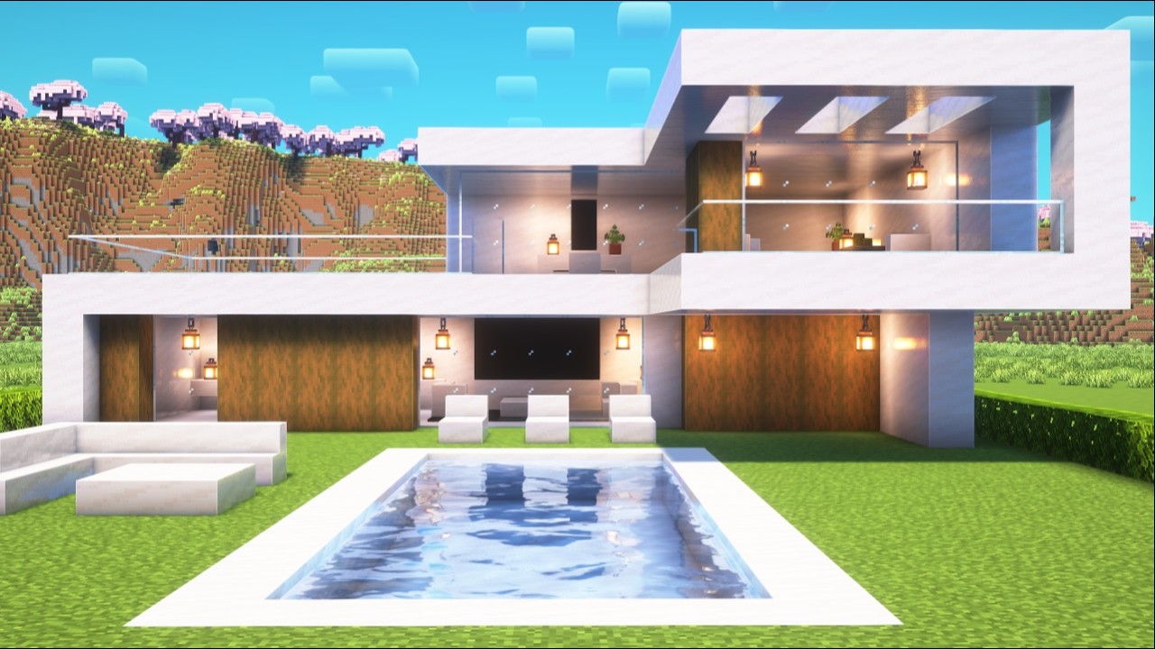 Minecraft: How to Build a Modern House Tutorial #73