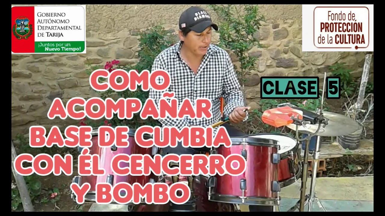 COMO ACOMPAÑAR BASE DE CUMBIA CON EL CENCERRO Y BOMBO CLASE #5