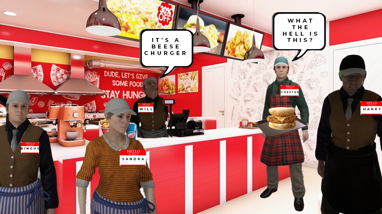 Fast Food Simulator 2: Beese Churger Take it or LEAVE!
